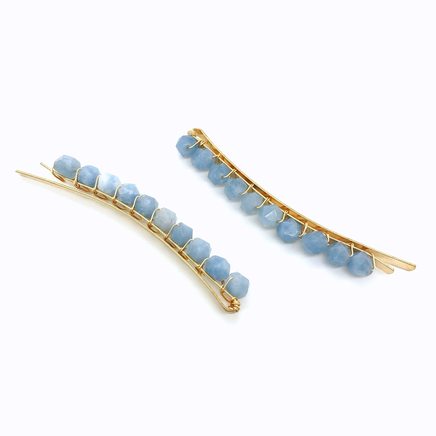 Crystal facets hair pin