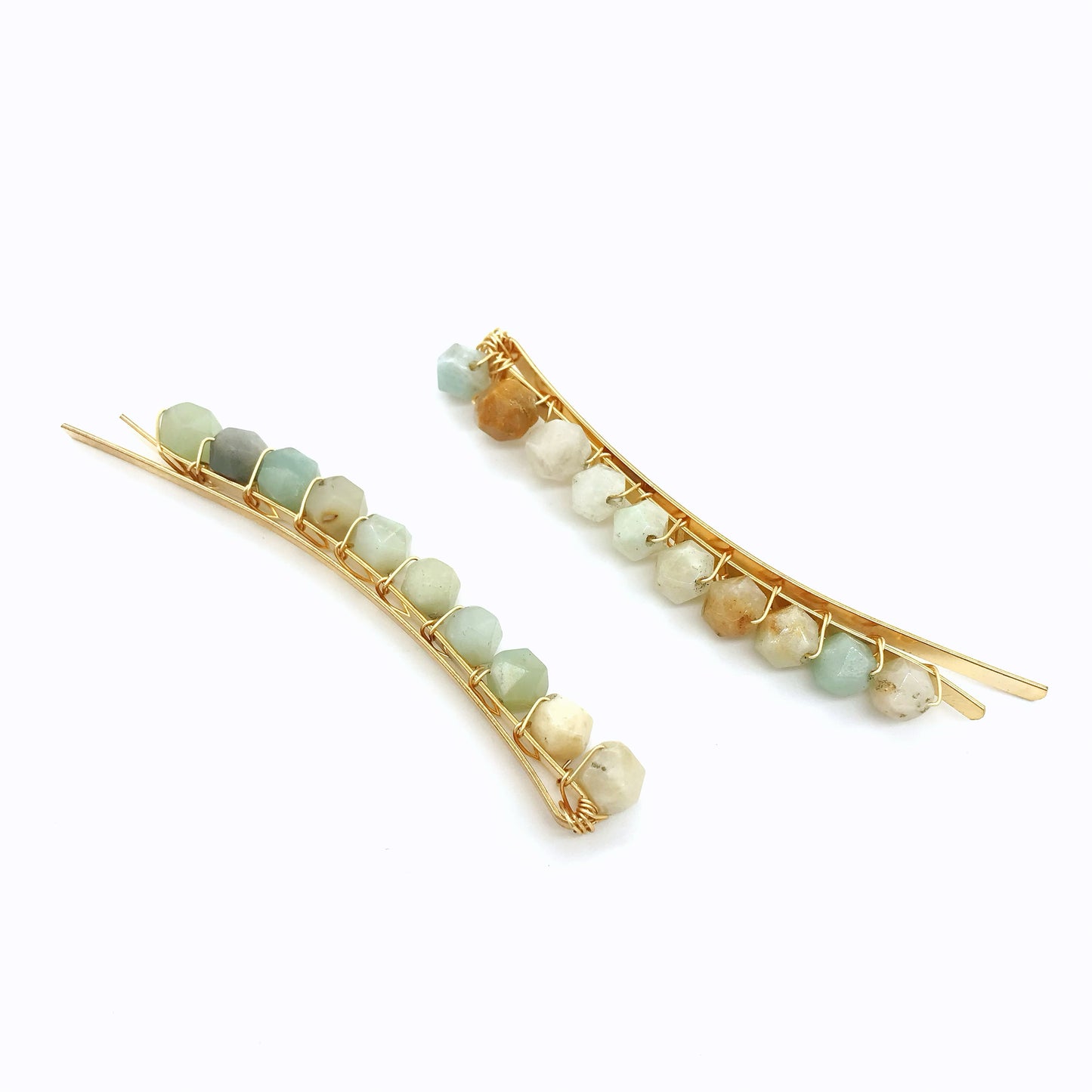 Crystal facets hair pin