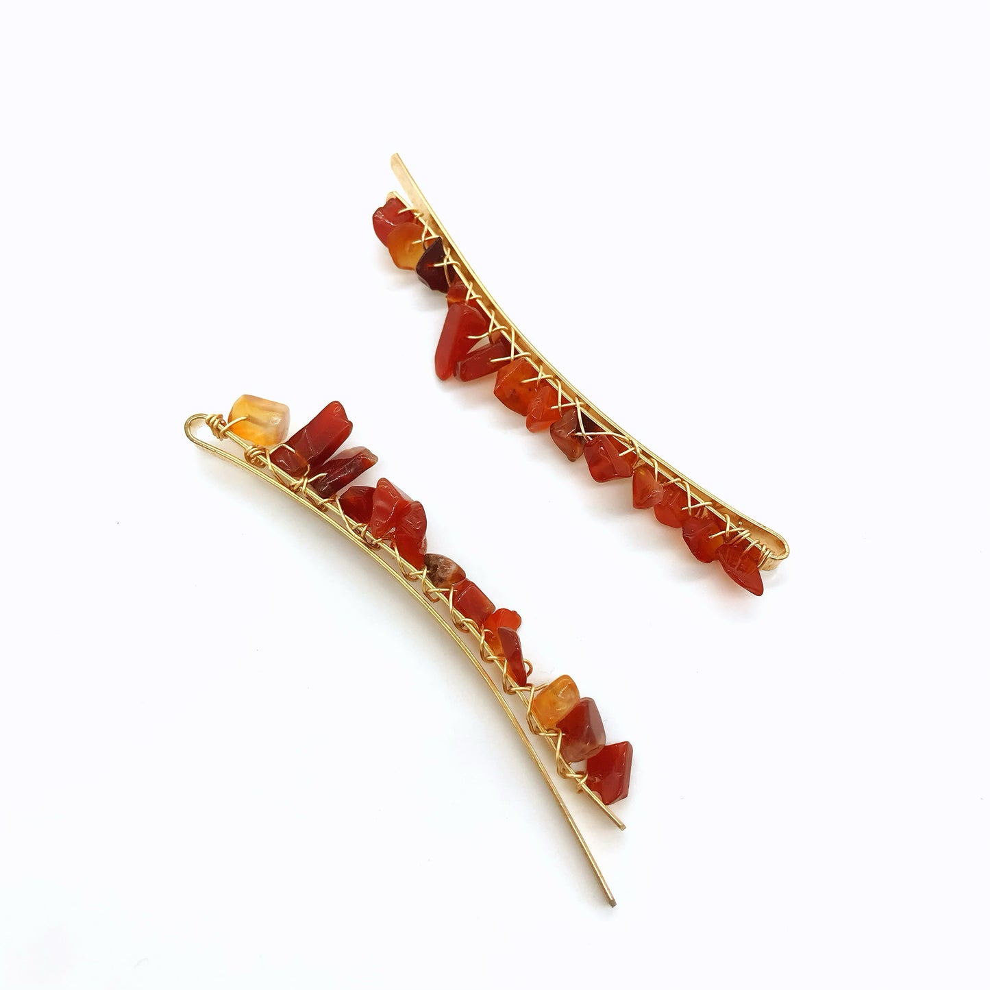 Crystal chips hair pin