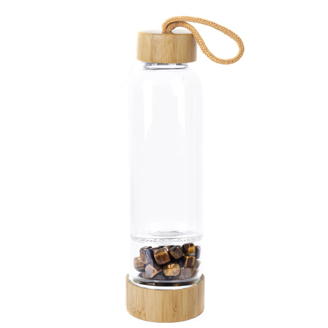 Wooden glass chips bottle