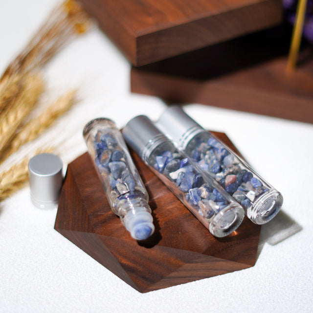 Crystal chips perfume bottle