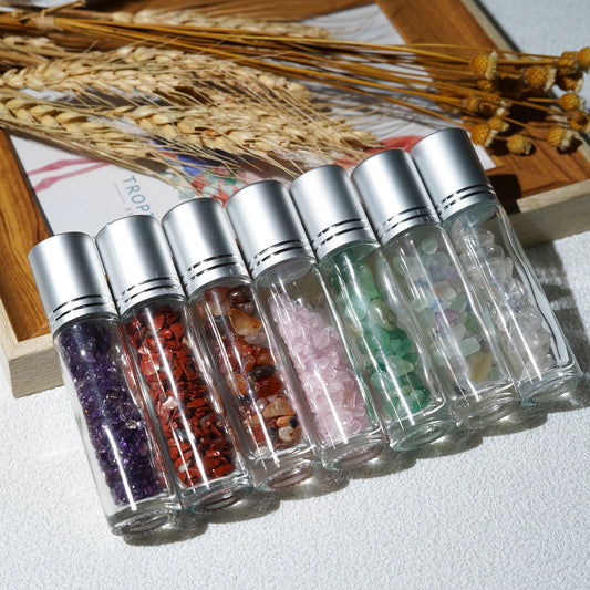 Crystal chips perfume bottle